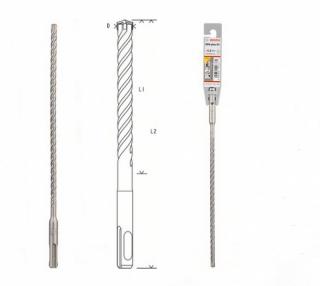 Vrták do kladív SDS-plus-5       6,5 x 200 x 260 mm (Priemer (D) mm6.5 Pracovná dĺžka (L1) mm200.0 Celková dĺžka (L2) mm260.0)