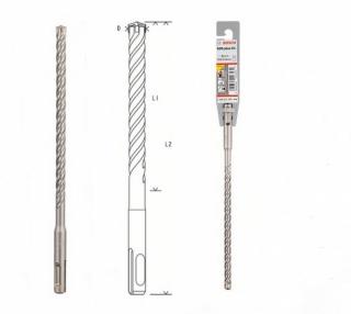 Vrták do kladív SDS-plus-5       8 x 150 x 210 mm (Priemer (D) mm8.0 Pracovná dĺžka (L1) mm150.0 Celková dĺžka (L2) mm210.0)