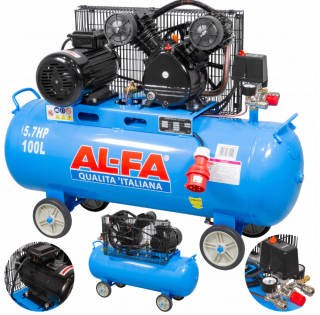 AL-FA ALC-100-2 400V Olejový kompresor 3,8kW 2 piesty 100L