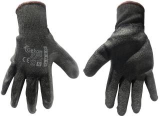 GEKO G73572 Ochranné pracovné rukavice 12ks čierne hrubé veľkosť 9