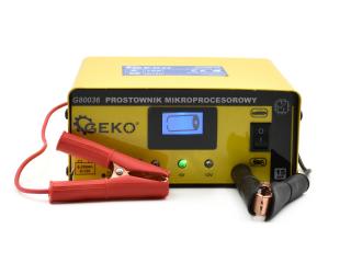 GEKO G80036 15A Autonabíjačka riadená mikroprocesorom s LCD 4 stupňová 6 / 12V