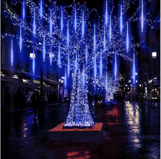 Irma LXL312 Vianočné LED osvetlenie padajúci sneh cencúle 8ks 30cm modré