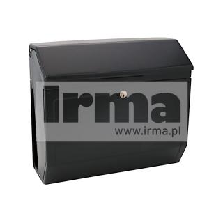 IRMA PLA6 Poštová schránka A4 čierna s držiakom na noviny