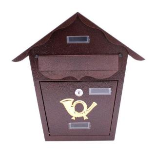 IRMA SK42 Poštovní schránka s zámkem na klíč na dopisy noviny hnedá