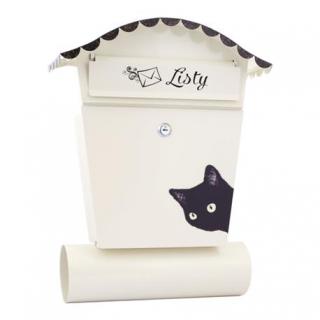 IRMA SKM10 Ručne maľovaná poštová schránka s priehradkou mačka
