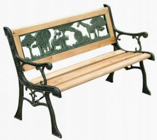 Jumanji Elegantná záhradná detská lavička, lavica pre deti 84x37x50 cm