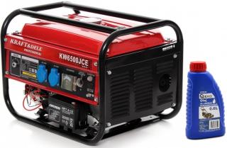 Kraft&Dele KD115 2500W ELEKTROCENTRÁLA GENERÁTOR PRÚDU 6,5 HP 12 / 230V + olej 0,6L ZADARMO