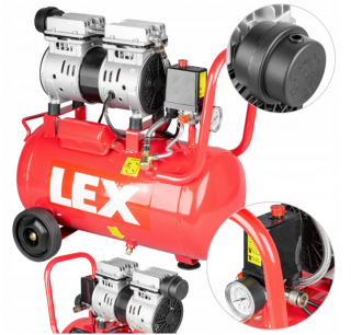 LEX LXAC24-11LO Bezolejový kompresor 24L 1,1kW 230V