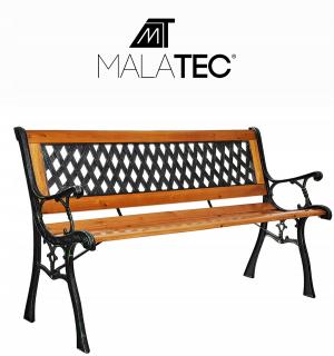 MALATEC 9807 Elegantná / vonkajšia lavička, lavica, dreveno-kovová, silná
