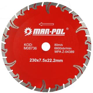 MAR-POL M08736 Diamantový kotúč na betón 230x7.5x22,2