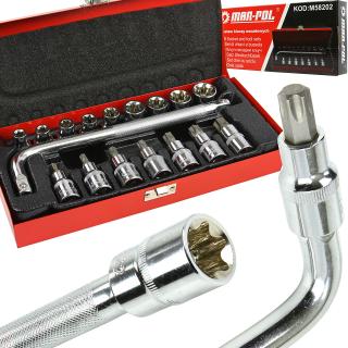 MAR-POL M58202 Nástrčné kľúče TORX 1/2  17ks E10-E24