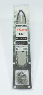 MAR-POL M86667 Vodiaca lišta na pílu a 2x reťaz 14  / 35cm 3/8  1,3mm