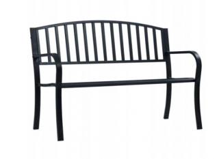 Ocelová záhradná lavička, lavica 125x53x82 cm