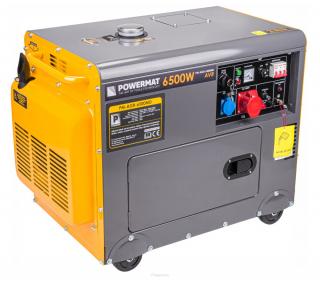 POWERMAT PM-AGR-6500MD DIESELOVÝ GENERÁTOR / ELEKTROCENTRALA 6,5KW 13HP 230V 400V ATS