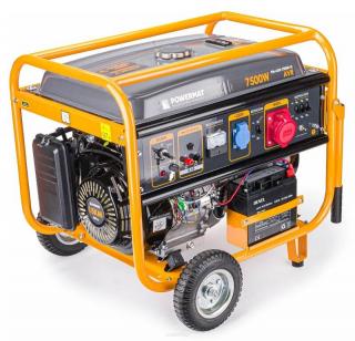 POWERMAT PM-AGR-7500M-EL ELEKTROCENTRÁLA GENERÁTOR PRÚDU 15HP 230V/400V 7500W AVR