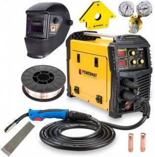 Powermat PM-IMG-230T ZVÁRAČKA zvárací invertor 230A MIG/ MAG/TIG/MMA SADA