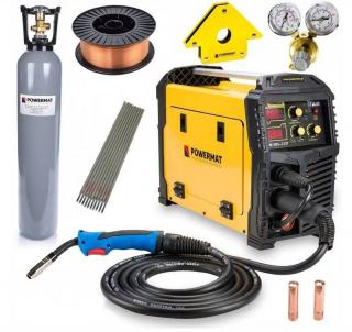 Powermat PM-IMG-230T ZVÁRAČKA zvárací invertor 230A MIG/ MAG/TIG/MMA SADA