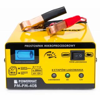 POWERMAT PM-PM-40B Mikroprocesorová nabíjačka pre akumulátorové batérie 6V / 12V