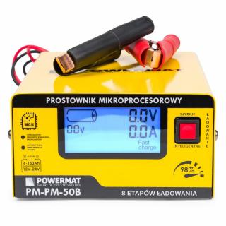 POWERMAT PM-PM-50B Mikroprocesorová nabíjačka pre akumulátorové batérie 12V / 24V