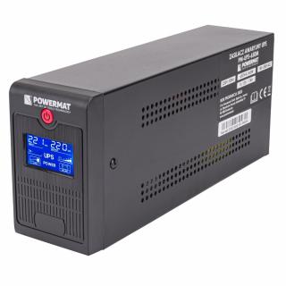 POWERMAT PM-UPS-650M Záložný zdroj s LCD displejom pre PC, servery, ochrana (UPS) 650VA / 360W