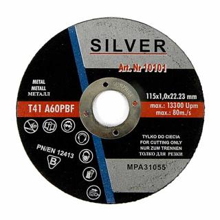 Silver 10101 Kotúč na kov oceľ 115x1x22.2mm 10ks