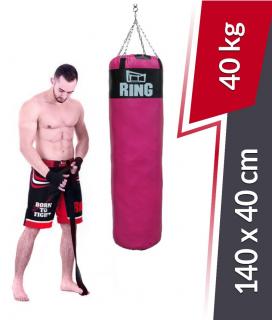 Boxerské vrece model SUPER 140/40 vyplnené 40 Kg Ring Sport ružové (RIng RWR-140)