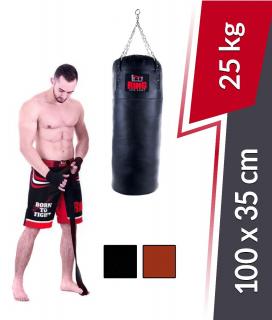 Boxerské vrece Premium z pravej kože 100x35 cm 25 Kg Ring Sport (RW-100S-1)