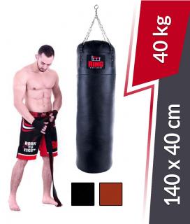 Boxerské vrece Premium z pravej kože 140x40 cm 40 Kg Ring Sport (RW-140S-1)