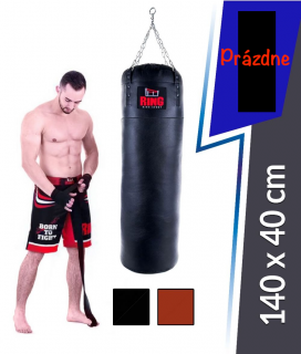 Boxerské vrece Premium z pravej kože 140x40 cm nevyplnené Ring Sport (Ring RW-140SP)