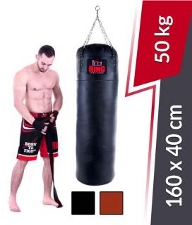 Boxerské vrece Premium z pravej kože 160x40 cm 50 Kg Ring Sport (Ring RW-160S-1)