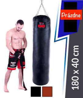 Boxerské vrece Premium z pravej kože 180x40 cm nevyplnené Ring Sport (Ring RW-180SP-1)