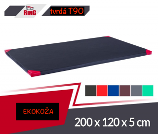 Gymnastická žinenka stredne tvrdá (T90) 200x120x5 EKOKOŽA RM-50 Ring Sport (Ring RM-50)