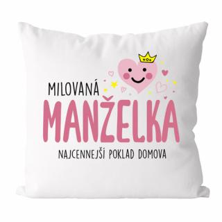 Mäkučký vankúš Milovaná manželka (akcia do vypredania zásob)