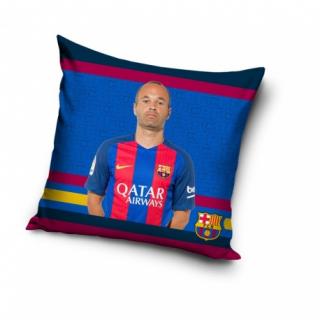 Obliečka na vankúš FC Barcelona INIESTA 40x40 cm (akcia do vypredania zásob)