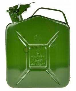 GEKO G03230 Kanister kovový - zelený 5L (Kanister na benzín, naftu a olej 5L)