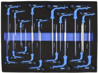 GEKO G10833E Sada "T" skrutkovačov 21ks - Penová vložka (Sada "T" skrutkovačov - vložka do vozíka)