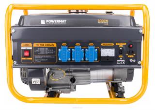 POWERMAT PM-AGR-3000M2S Elektrocentrála 3kW 230V (4-taktná motorová elektro-centrála 230V/380V, 2500W, 7HP)