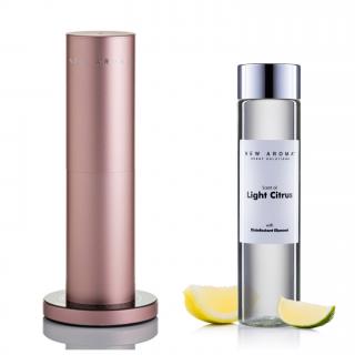 AlfaPureo difuzér Tower pink + 200 ml Light citrus – dezinfekčný aroma olej