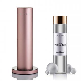 AlfaPureo difuzér Tower pink + 200 ml Medical Care – dezinfekčný aroma olej