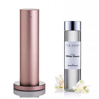 AlfaPureo difuzér Tower pink + 200 ml White Flower – dezinfekčný aroma olej