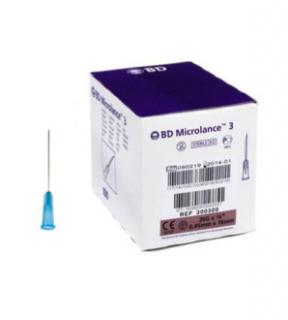 BD MICROLANCE jednorázové injekčné ihly 0,6 x 30 mm 100 ks modrá
