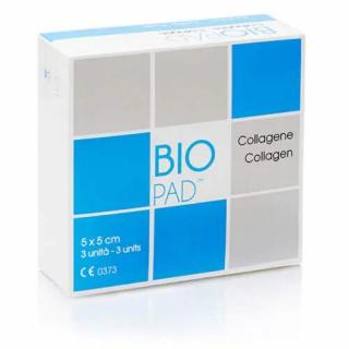 BIOPAD kolagénové krytie rán 5x5x0,7 cm, sterilné 1x3 ks