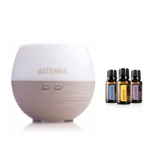 DoTERRA Petal diffuser + DoTERRA Trio esenciálnych olejov 3x5ml