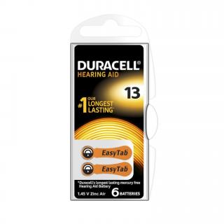 DURACELL 13 EASYTAB batérie do načúvacích prístrojov 1,4V 6 ks