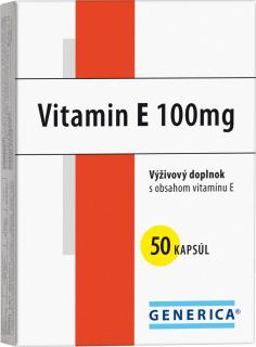 GENERICA Vitamín E 100 mg 50 kapsúl