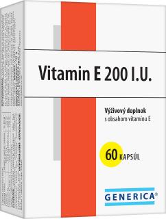 GENERICA Vitamín E 200 mg 60 kapsúl