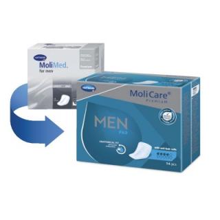 MoliCare Premium MEN PAD 4 kvapky inkontinenčné vložky pre mužov 14ks