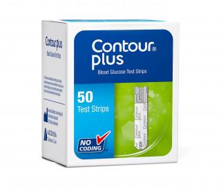 Testovacie prúžky Contour Plus, 50 ks