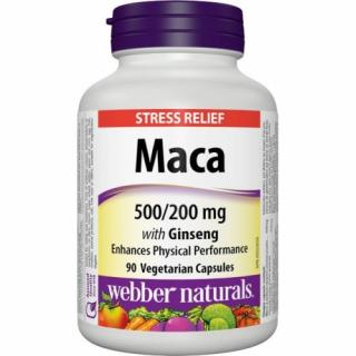 Webber Naturals Maca a Ženšen 500 mg/200 mg 90 cps