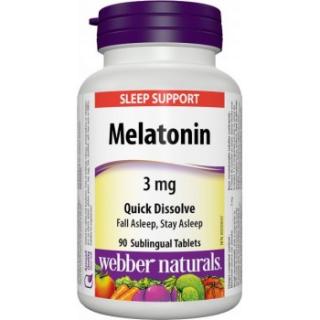 Webber Naturals Melatonin 3 mg pod jazyk 90 tbl